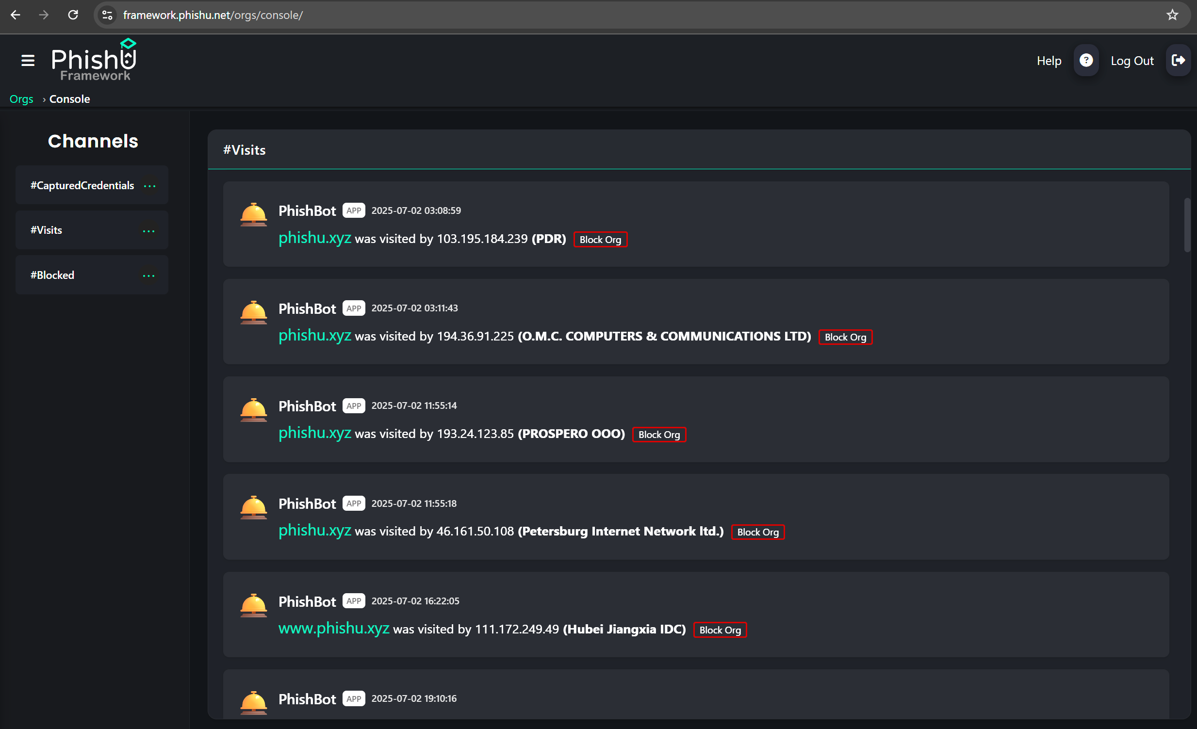Browser notification example